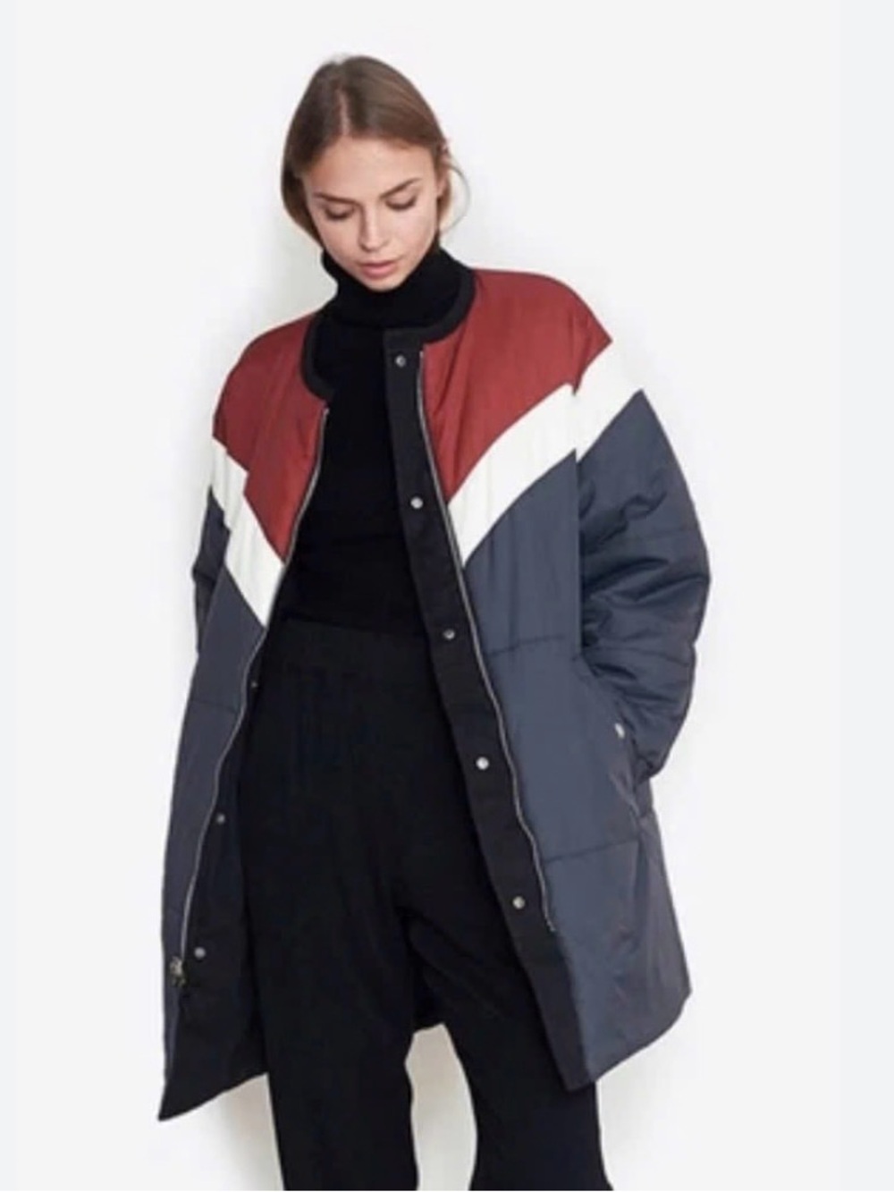 Isabel Marant Red and Gray Puffer Jacket